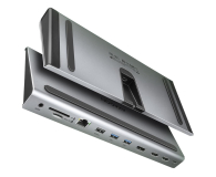 AXAGON Wieloportowy hub USB 5Gbps, 3x USB-A, 2x HDMI + DP + GLAN, - 1185555 - zdjęcie 2